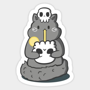 cat drinking juice Sticker